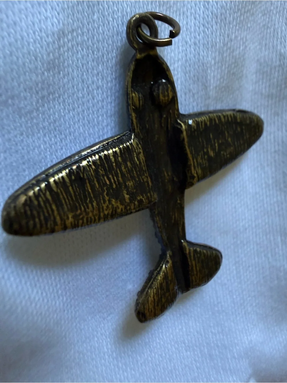 Vintage Airplane Rhinestone Pendant Charm Antique Bronze Style Unisex Jewelry